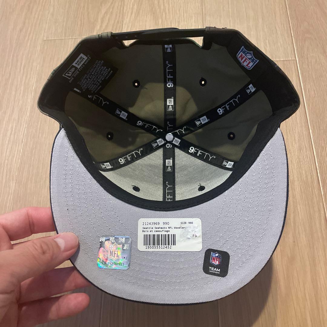 シアトル・シーホークス 迷彩柄キャップ NEW ERA フリーサイズ