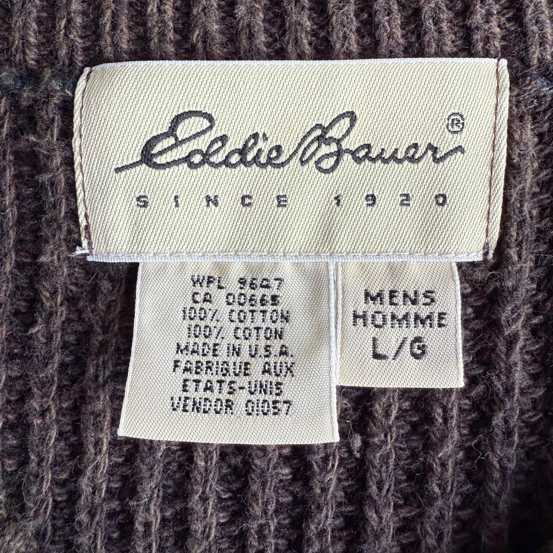 USA製 90s Eddie Bauer cotton knit vest