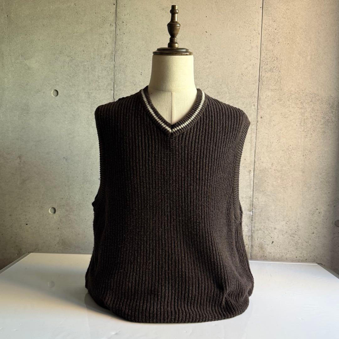 USA製 90s Eddie Bauer cotton knit vest