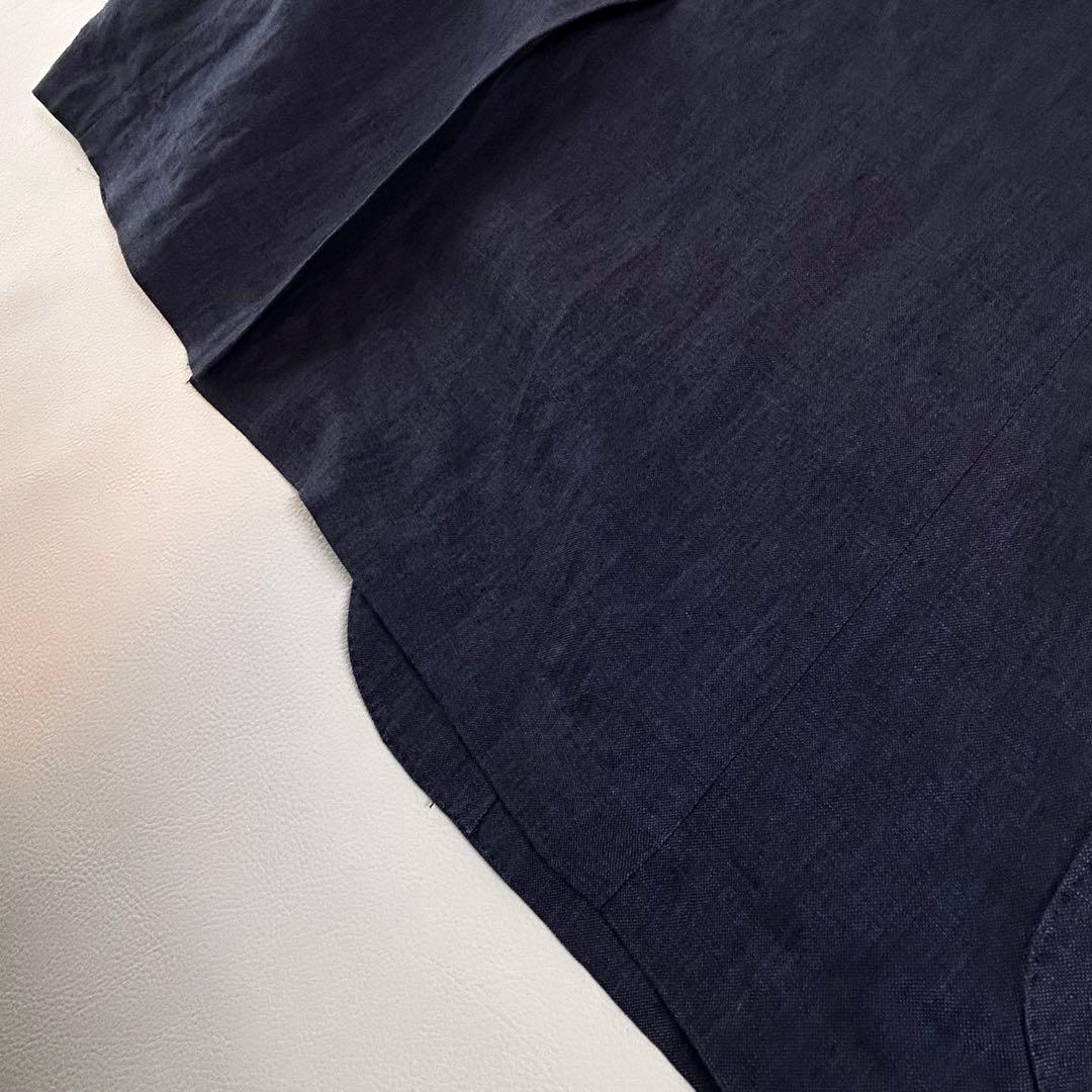 【J.PRESS 21SM リネン ジャケット XL 】ネイビー シェルボタン
