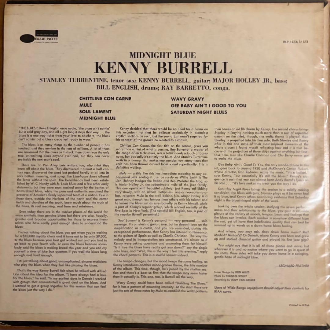 洋楽 US RVG Kenny Burrell / Midnight Blue