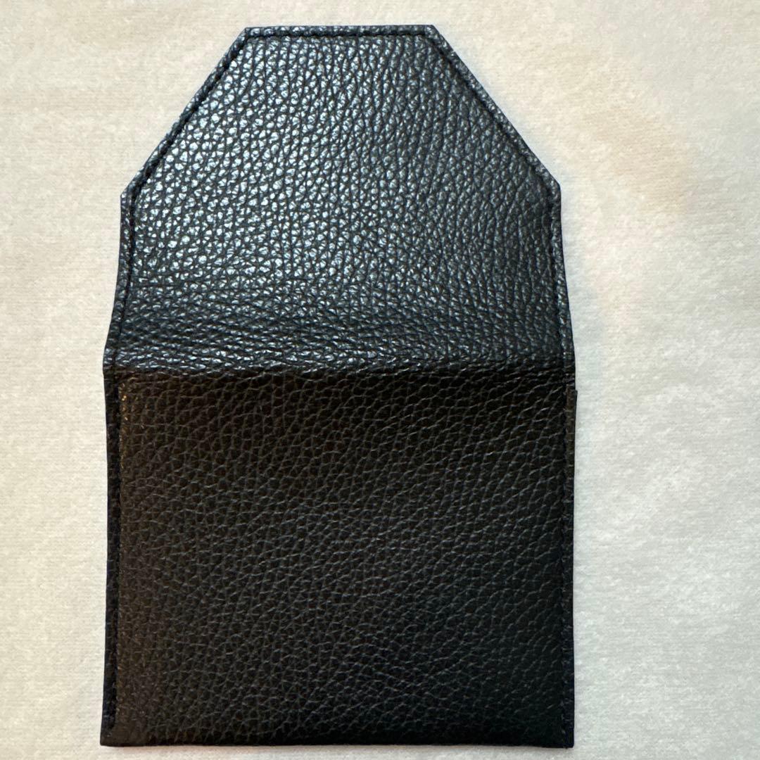 【新品】small wallet シボ革/ブラック　財布