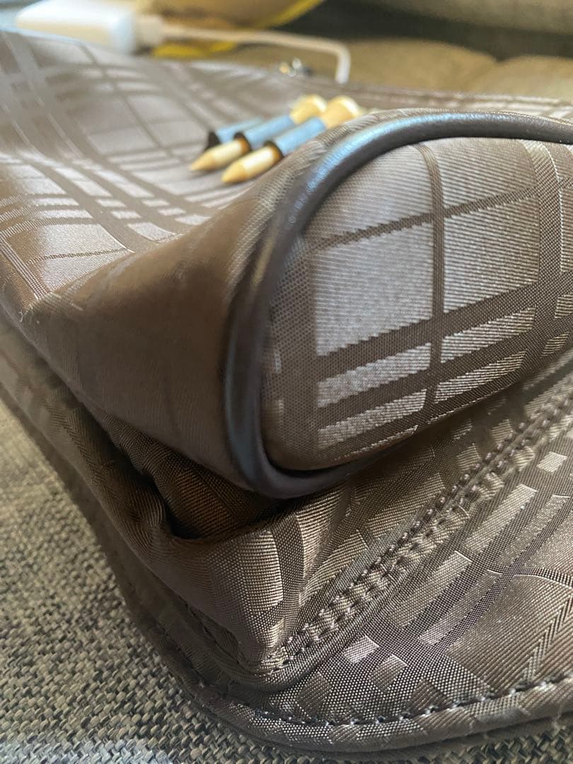 バーバリーBurberryゴルフウェストポーチ2ウェイ茶色ブラウン
