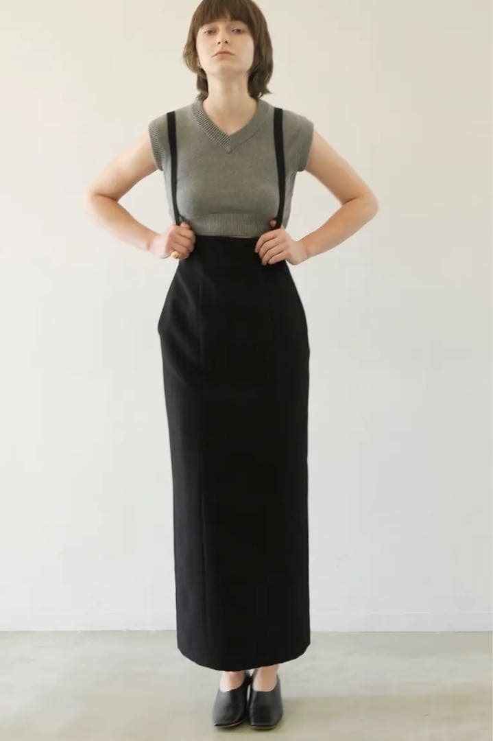 スカート CLANE SUSPENDER HIGH WAIST SKIRT