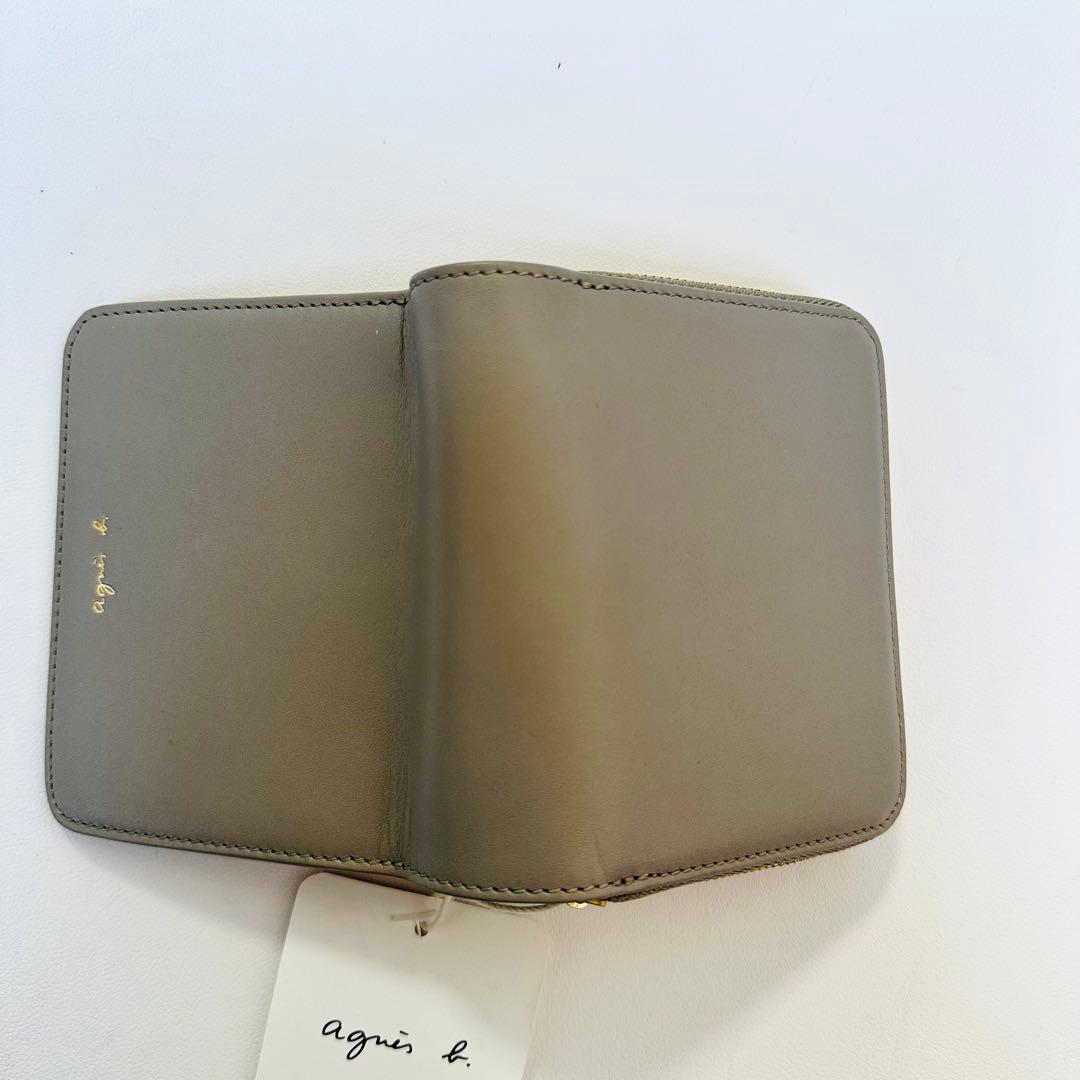 アニエスベー　agnès b. グレー 二つ折り財布