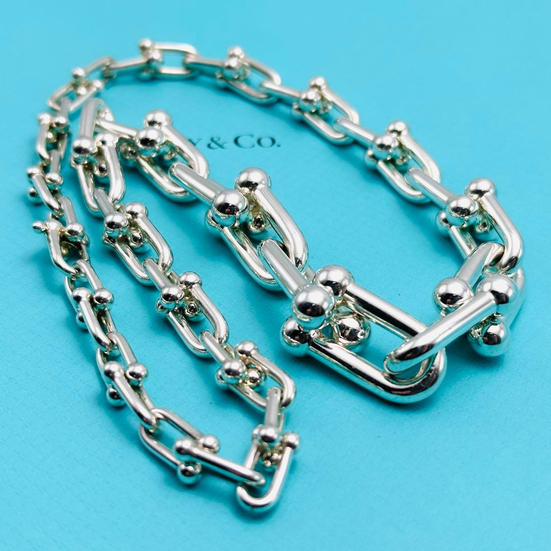 Tiffany ハードウェア　グラジュエイテッド　リンク　ネックレス　Ag925