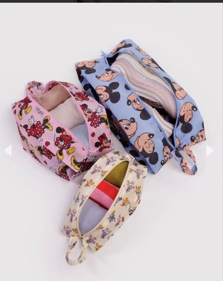 【新品未使用】BAGGU/3Dジップセット/ディズニー