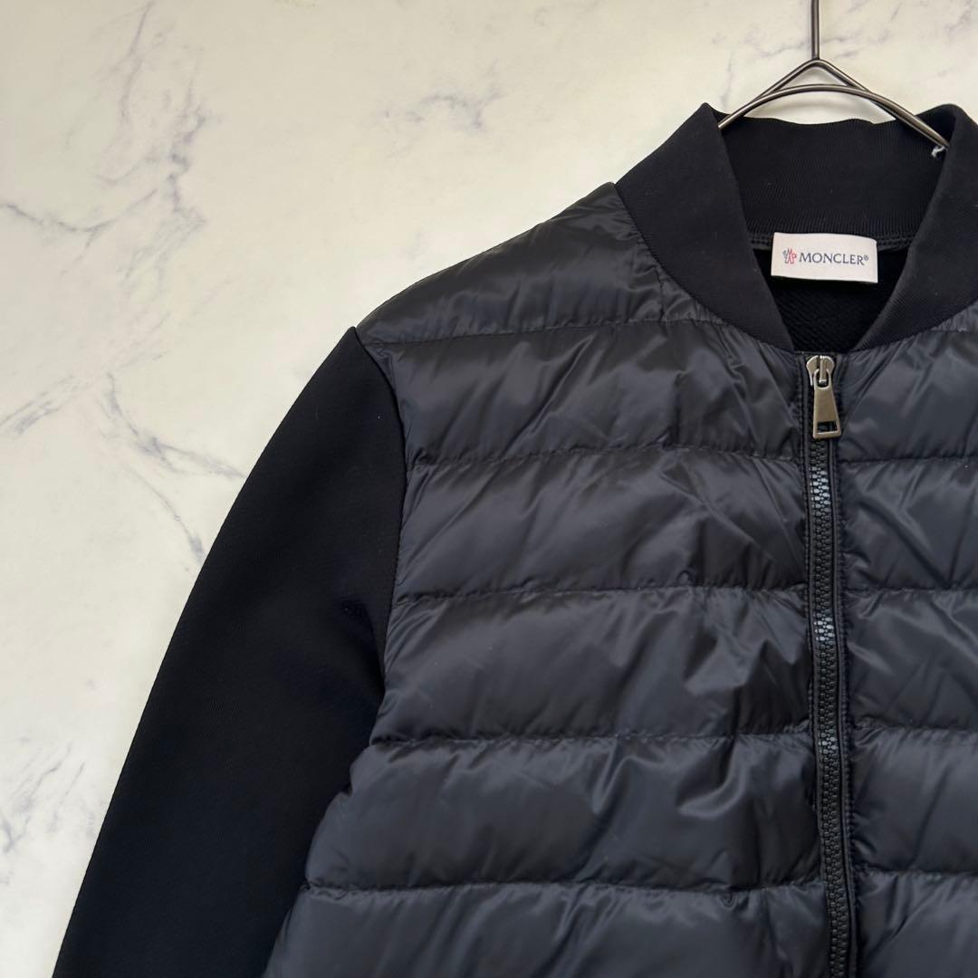 Moncler モンクレール ダウンとスウェットのハイブリッドカーディガン
