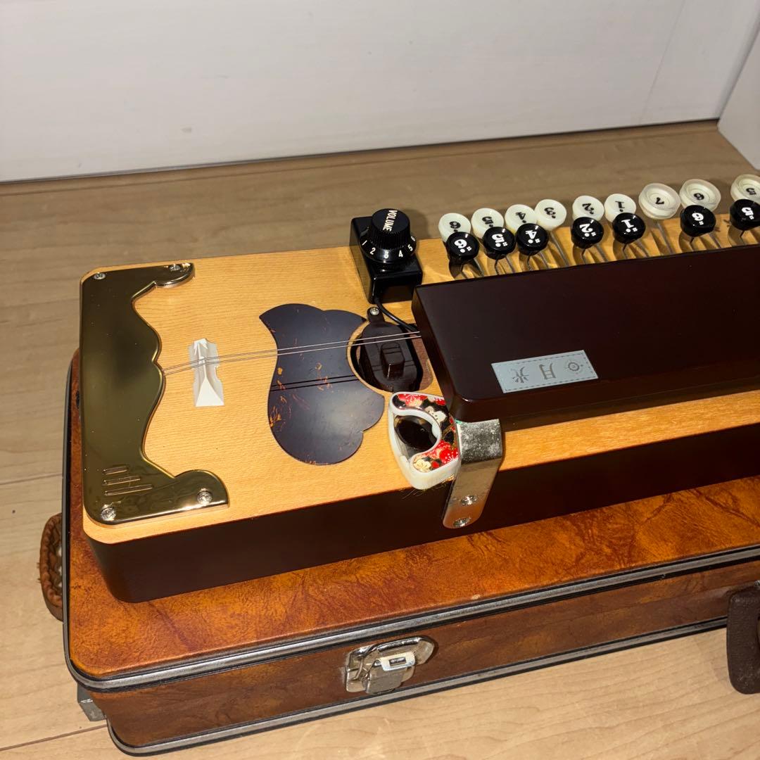 美品 希少品 大正琴 月光 電子琴 エレキ ハードケース 付 琴伝流 ソプラノ