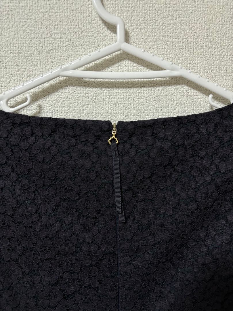 美品 TOCCA MEMORY OF LACE ドレス ワンピース ネイビー