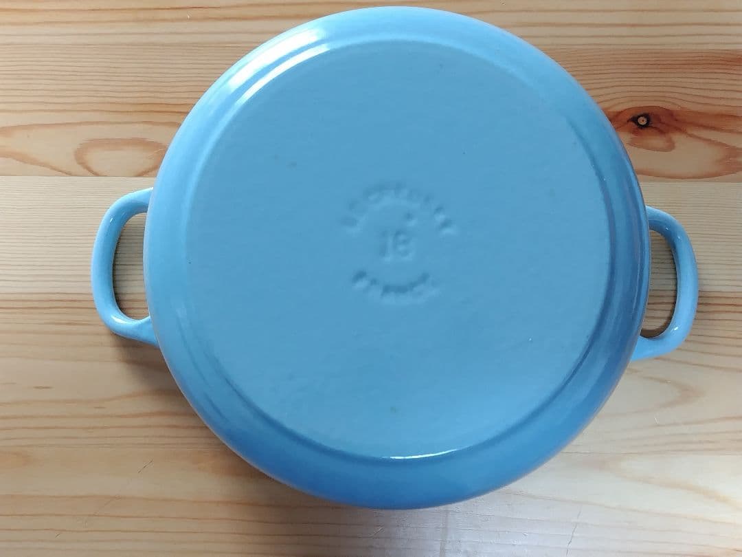 LE CREUSET ココットロンド 水色 18cm ルクルーゼ