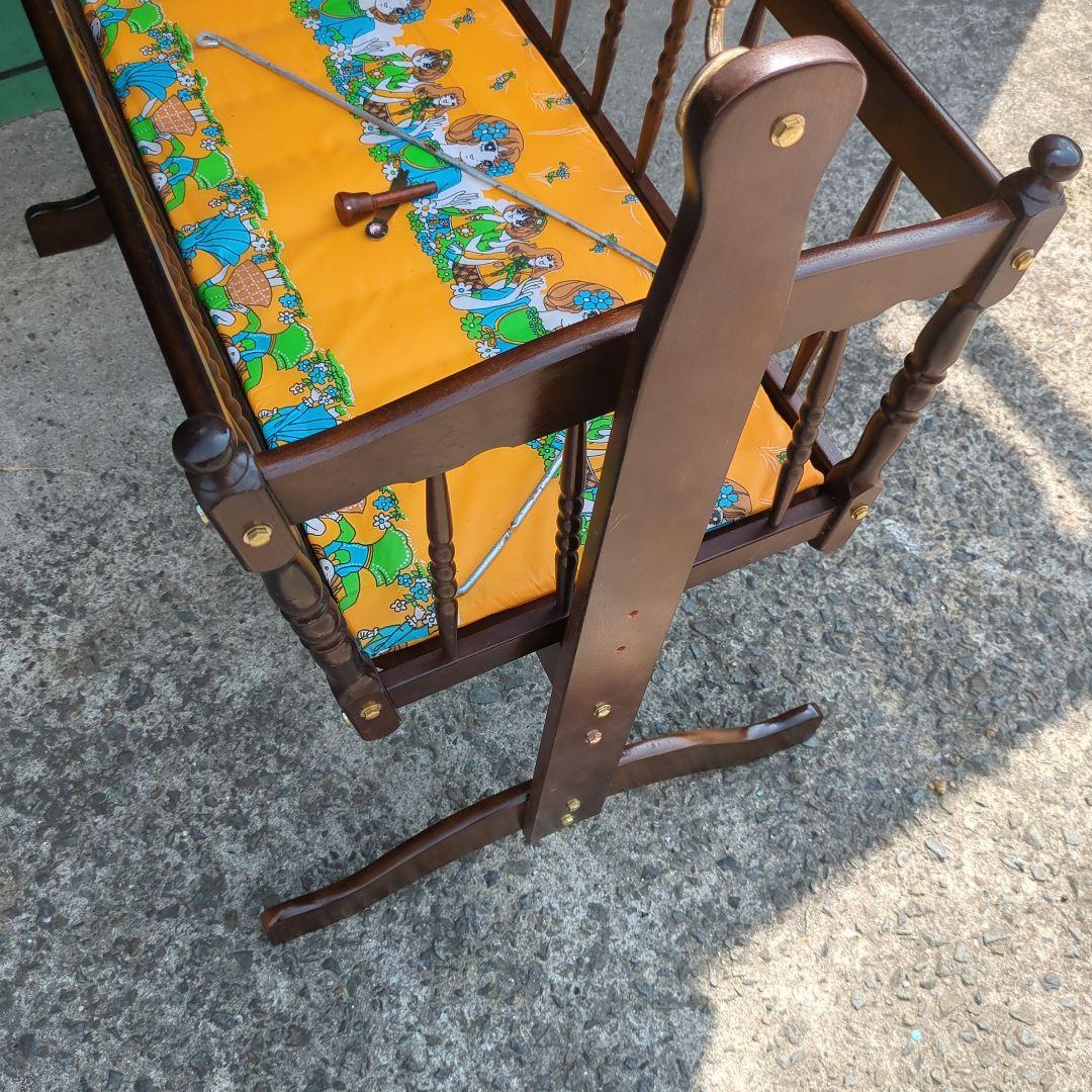 【希少品】アンティーク　ベビーベッド　ゆりかご　レトロ ビンテージ　家具