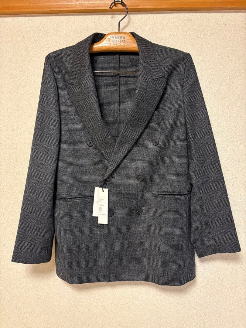 新品　AP STUDIO クチュールドアダム グレンチェックダブルジャケット