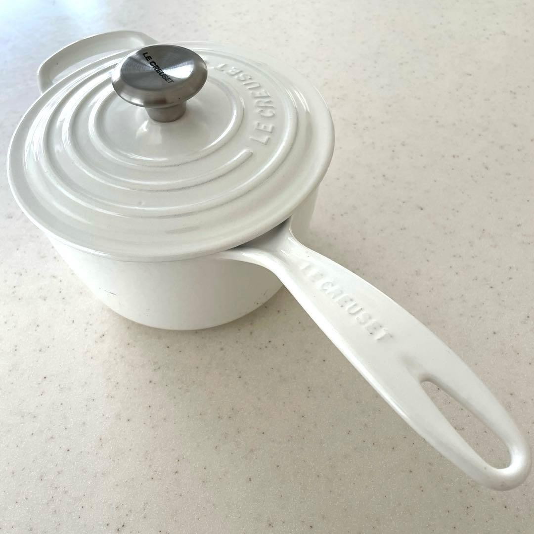Le Creuset 片手鍋 アイアンハンドル・ソースパン 16cm ホワイト