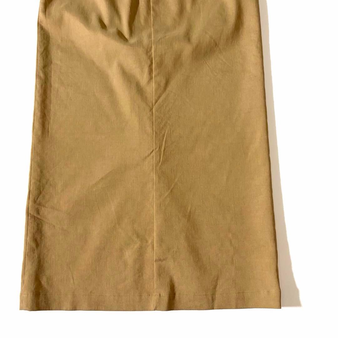 極美品　ノーブル　25SS コンフォートストレッチジップタイトスカート リネン混