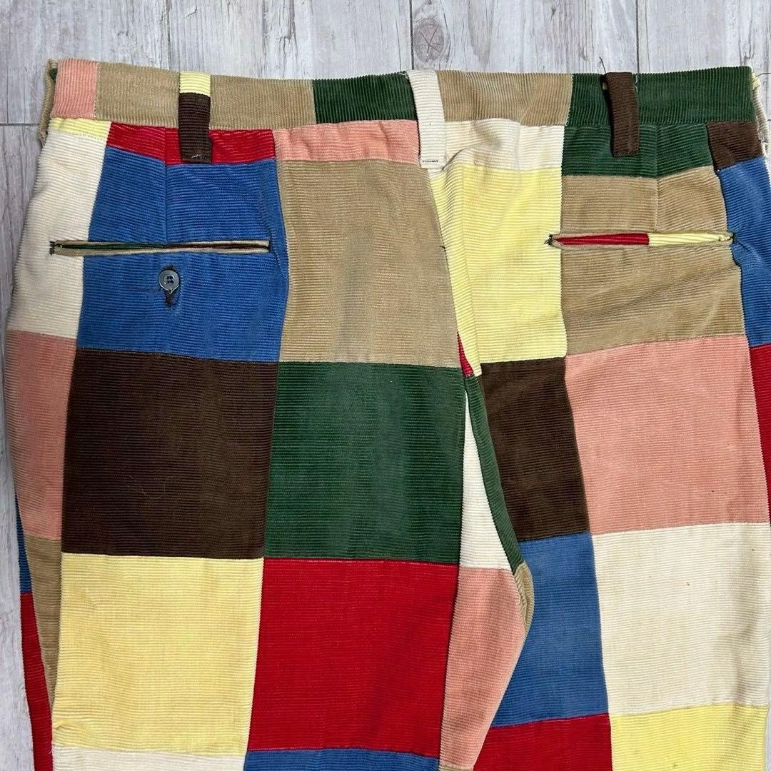 70s-80s Halrin パッチワーク コーデュロイパンツ スラックス
