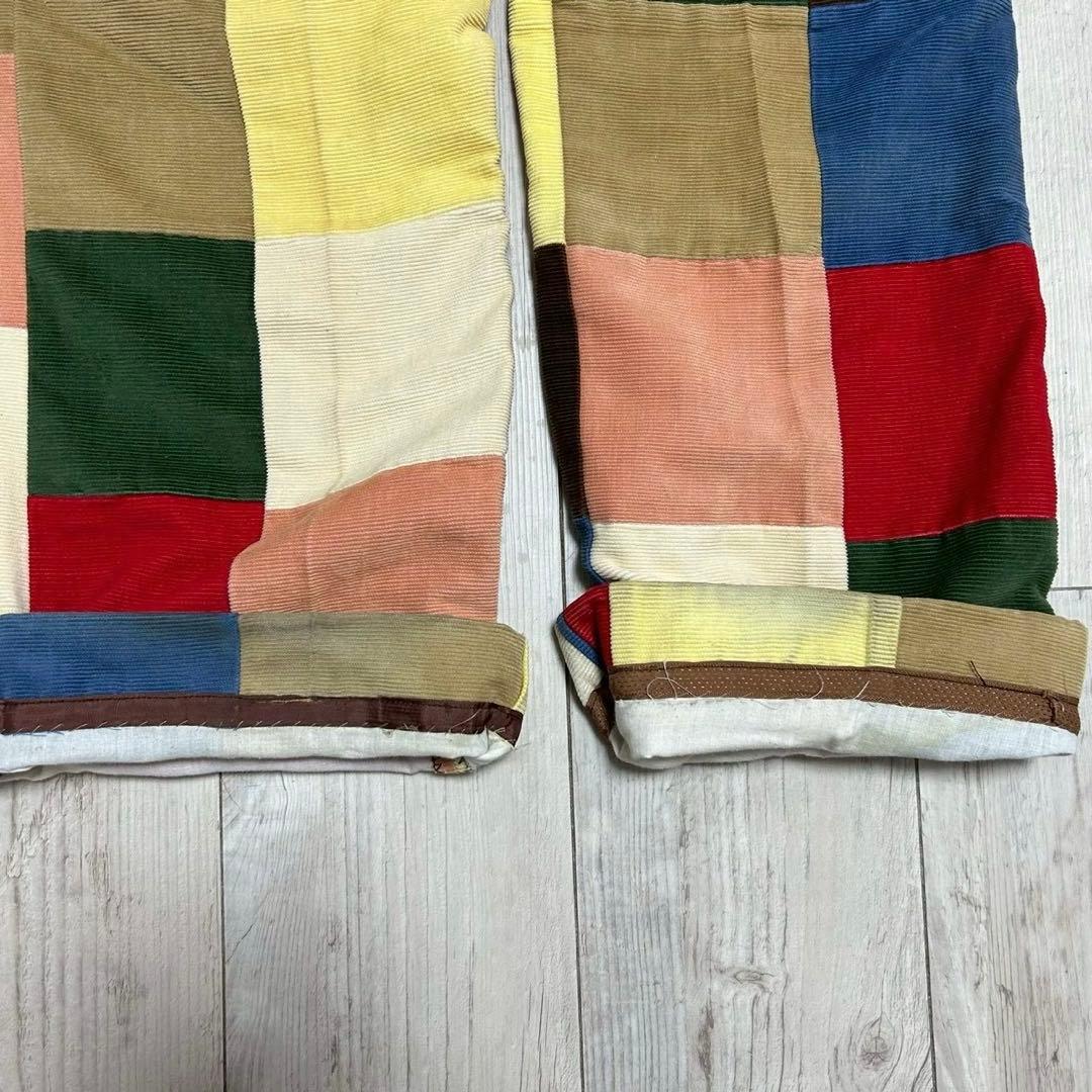 70s-80s Halrin パッチワーク コーデュロイパンツ スラックス