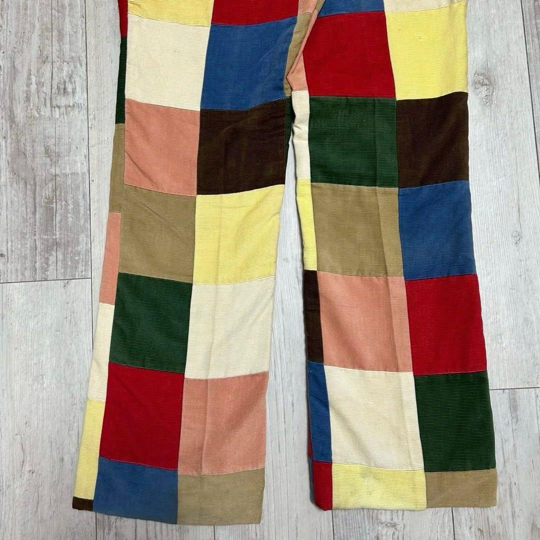 70s-80s Halrin パッチワーク コーデュロイパンツ スラックス