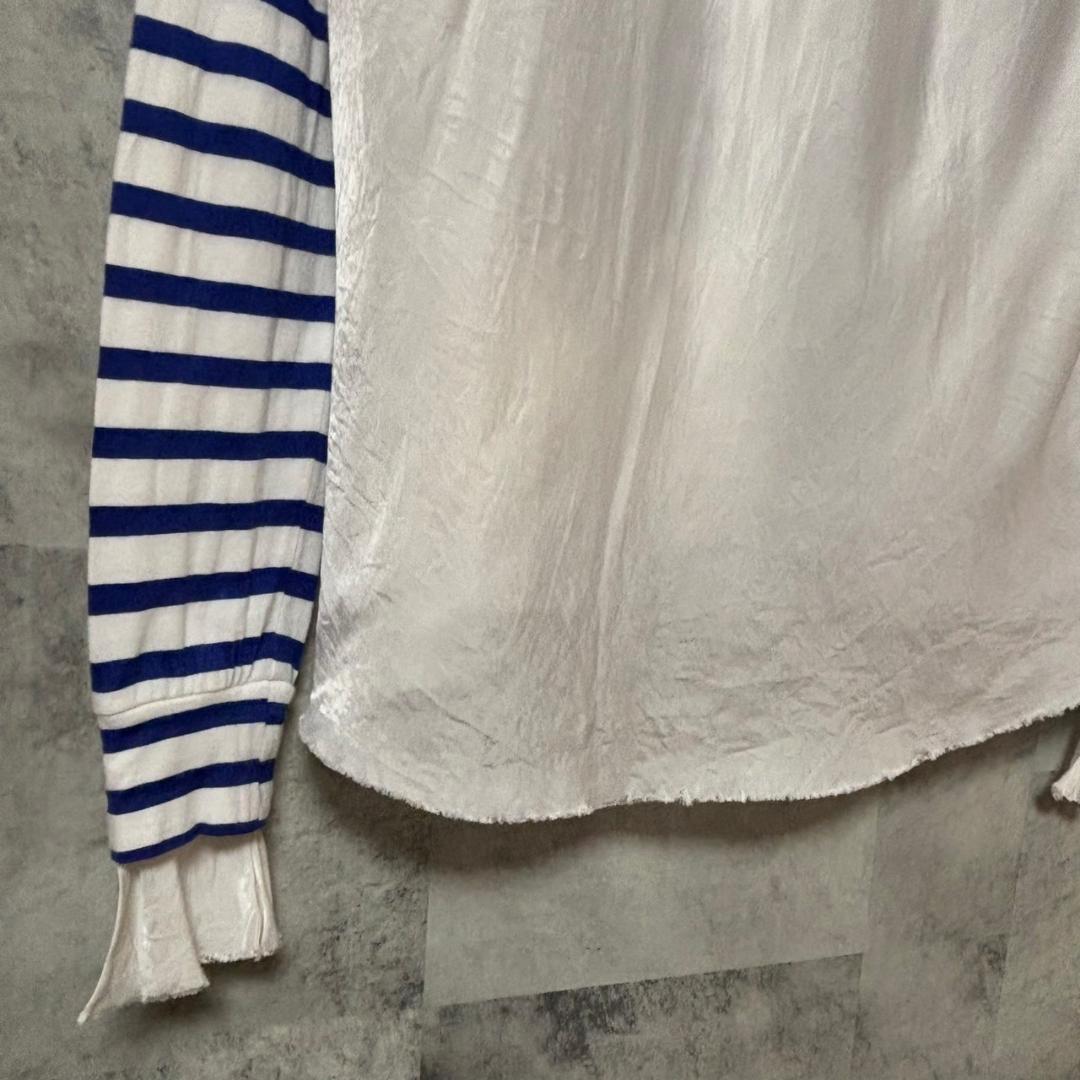 sacai luck ボーダー　ドッキング　カーディガン　日本製 M116