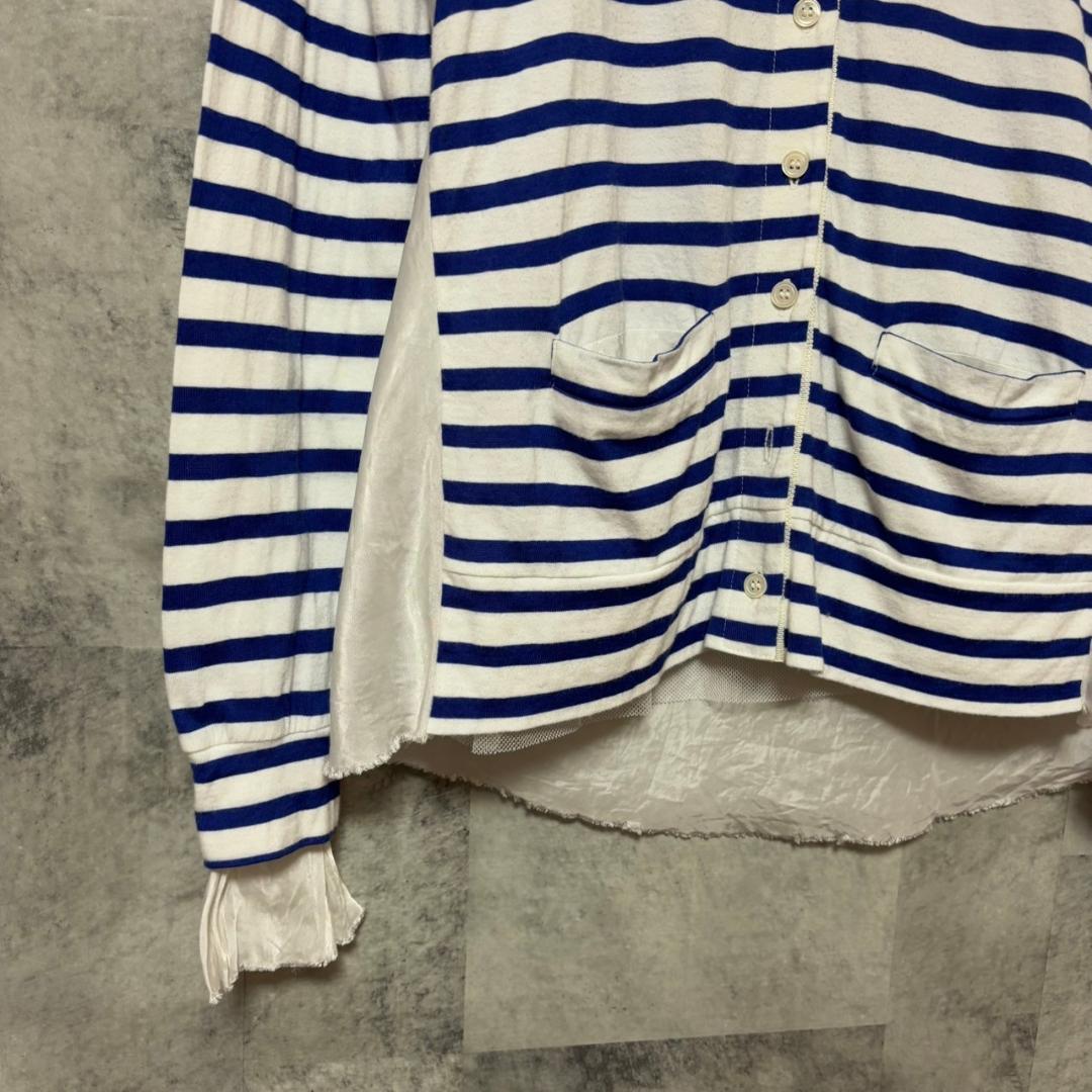 sacai luck ボーダー　ドッキング　カーディガン　日本製 M116