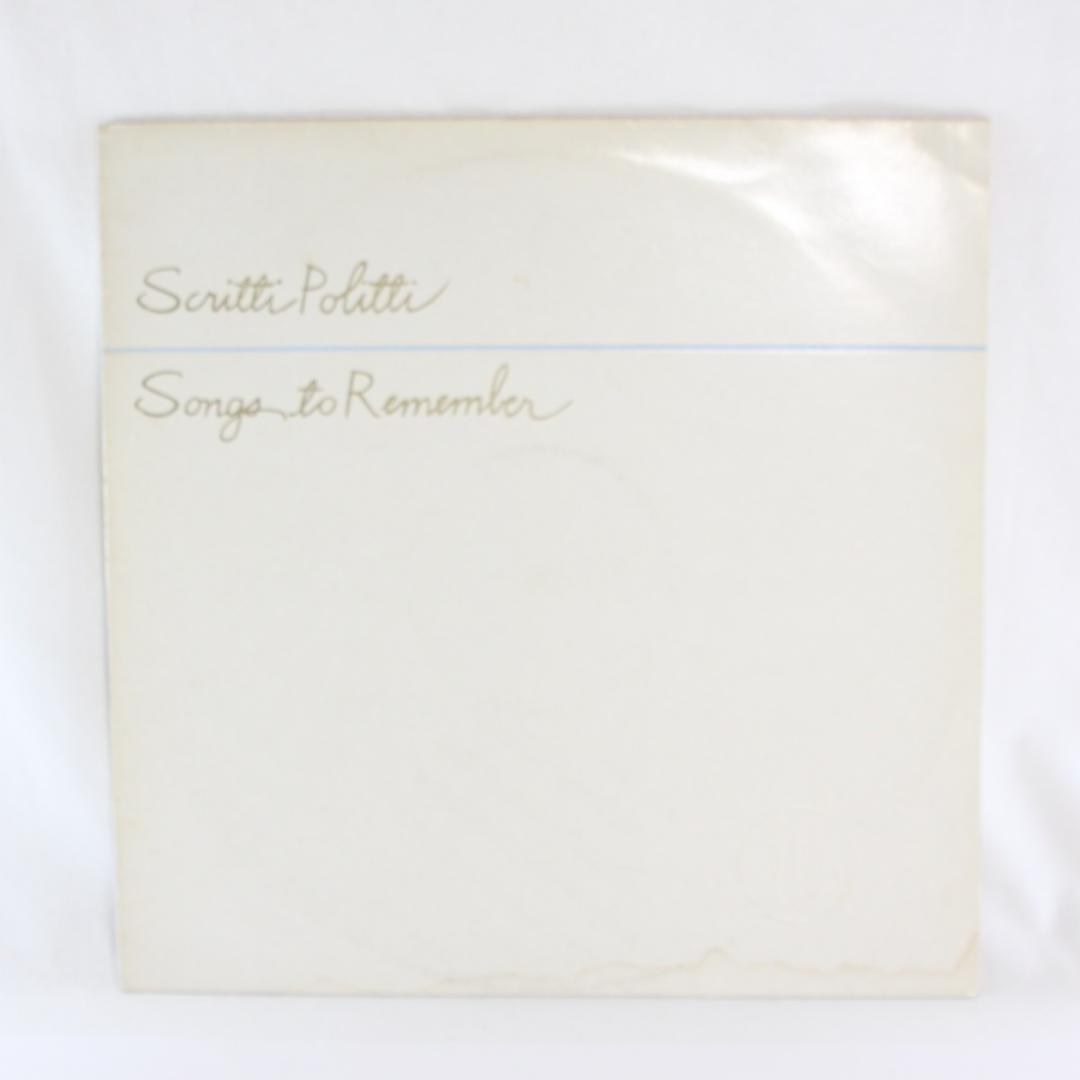 英LP Scritti Politti Songs to Remember UK
