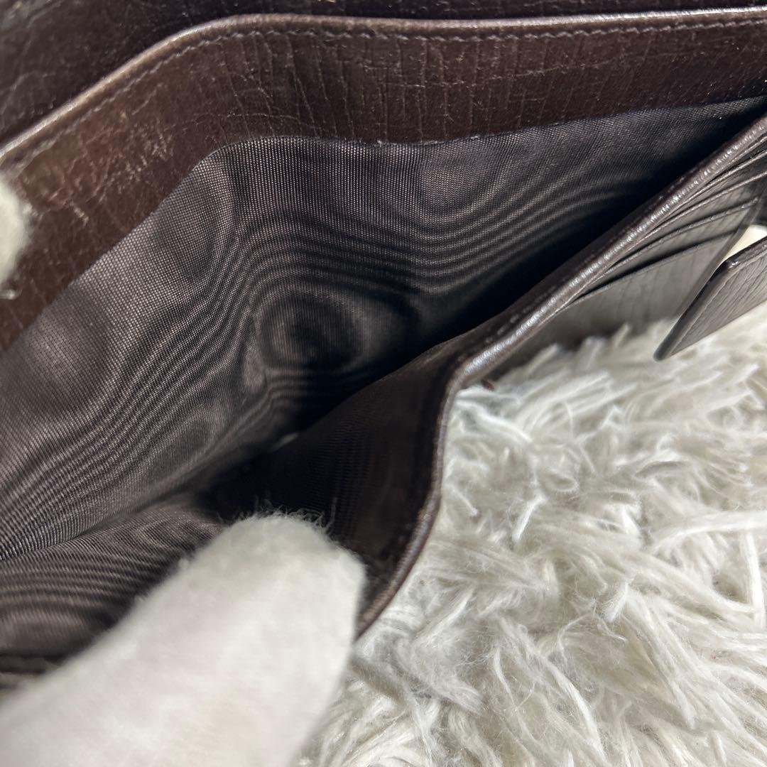 GUCCI シェリーライン　ホースビット　GGキャンバス　二つ折り財布　財布