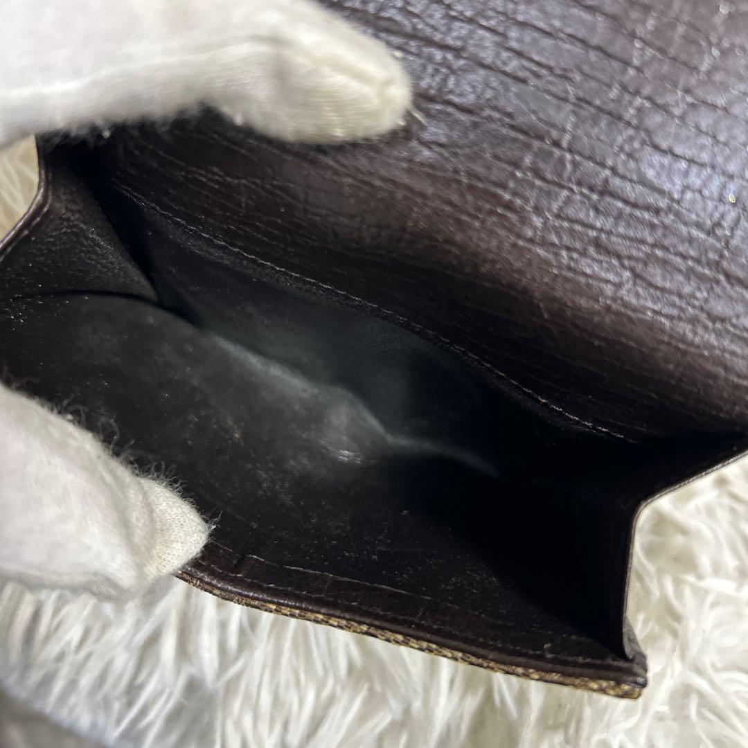 GUCCI シェリーライン　ホースビット　GGキャンバス　二つ折り財布　財布