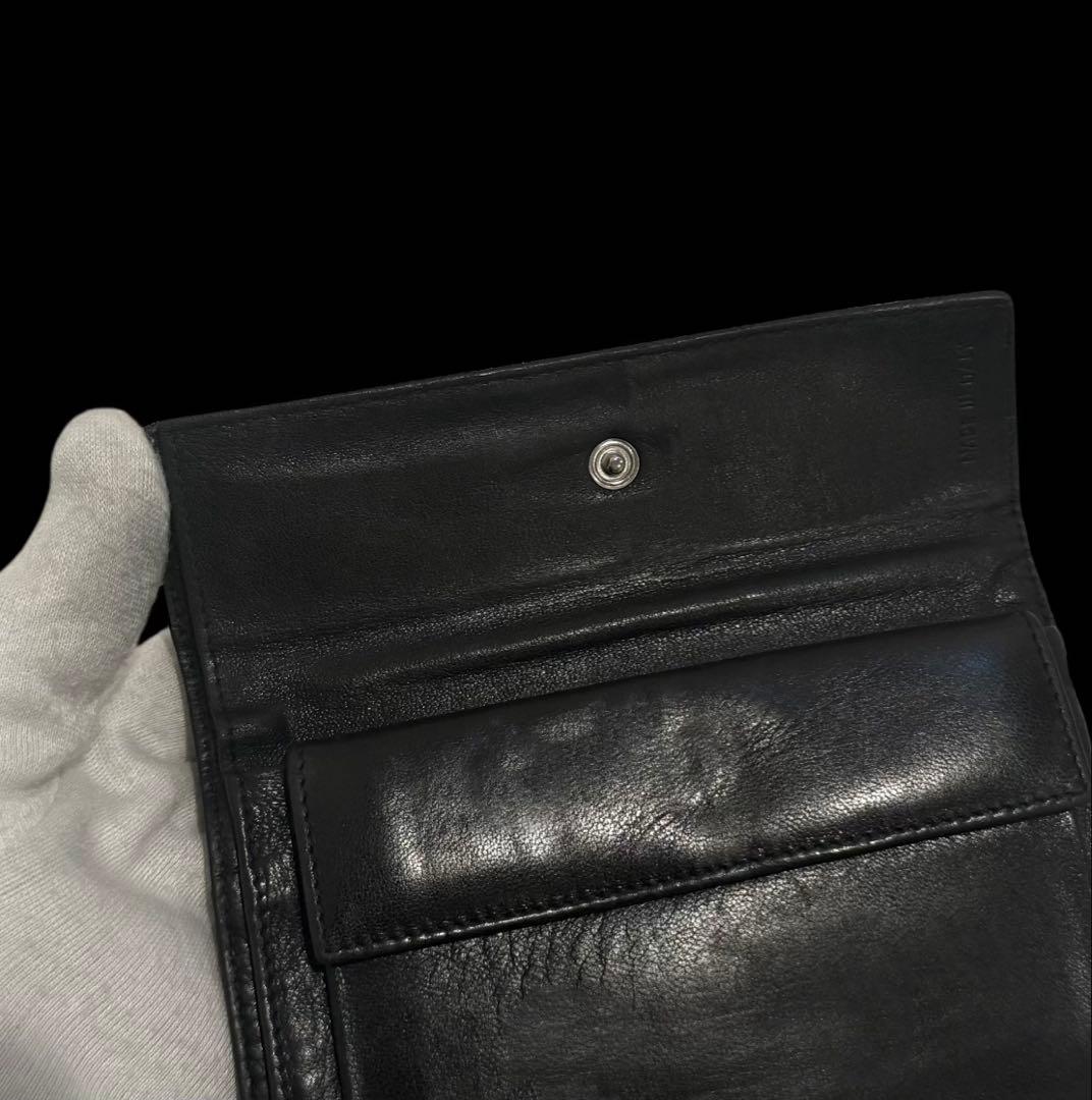 人気‼️PRADA ナイロン レザー 財布 三角ロゴ ブラック シルバー 正規品