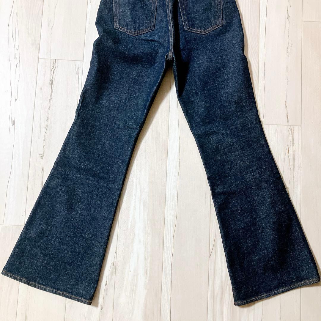 【美品】MOUSSY MVS フレアデニム 26 濃紺