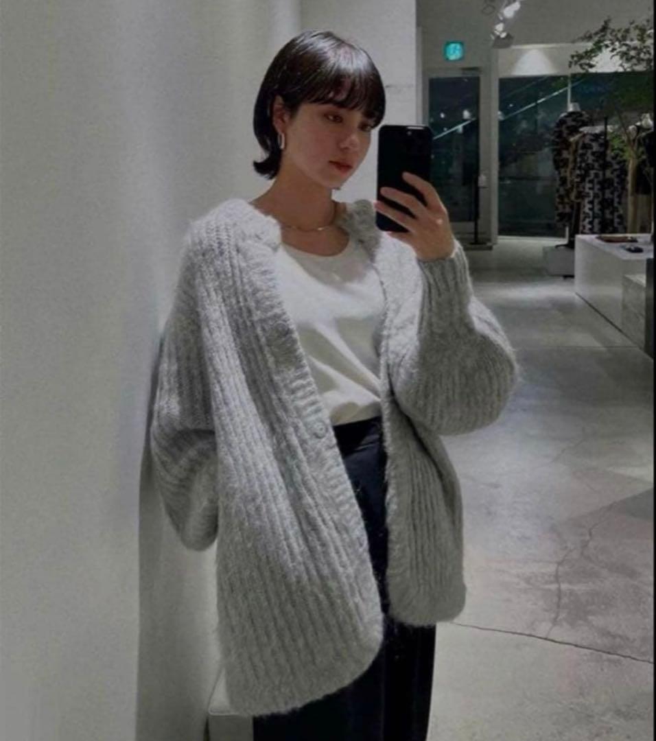 トップス CLANE COLOR MOHAIR SHAGGY CARDIGAN