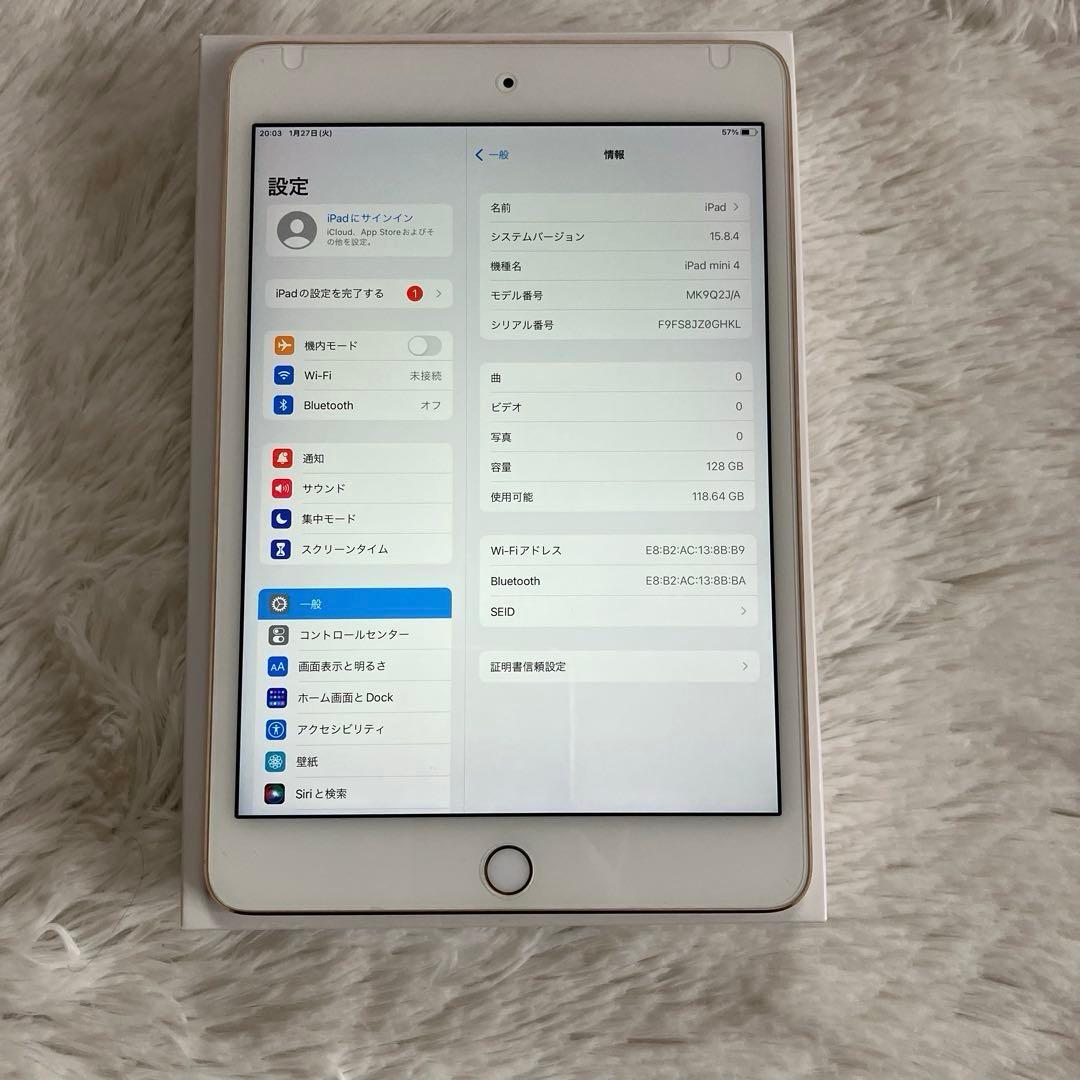 【早い者勝ち】iPad mini4 128GB 【すぐ発送】【付属品】