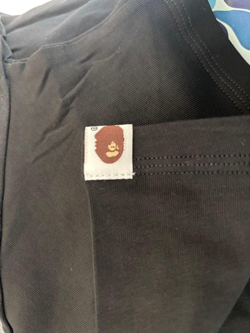BAPE カモフラージュロゴ Tシャツ ブラック