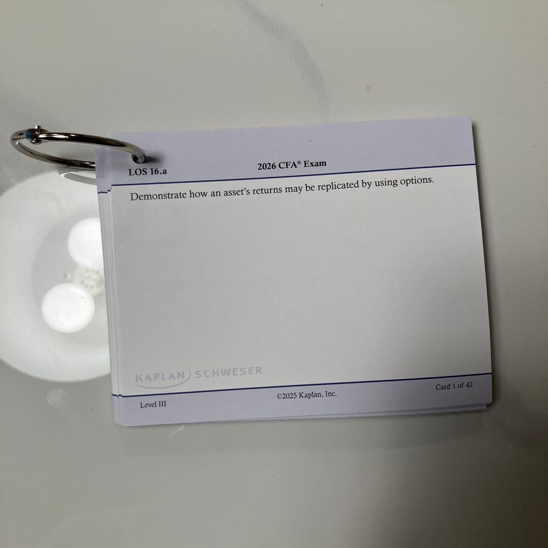 語学・辞書・学習参考書 Kaplan Schweser CFA level3 Flashcards