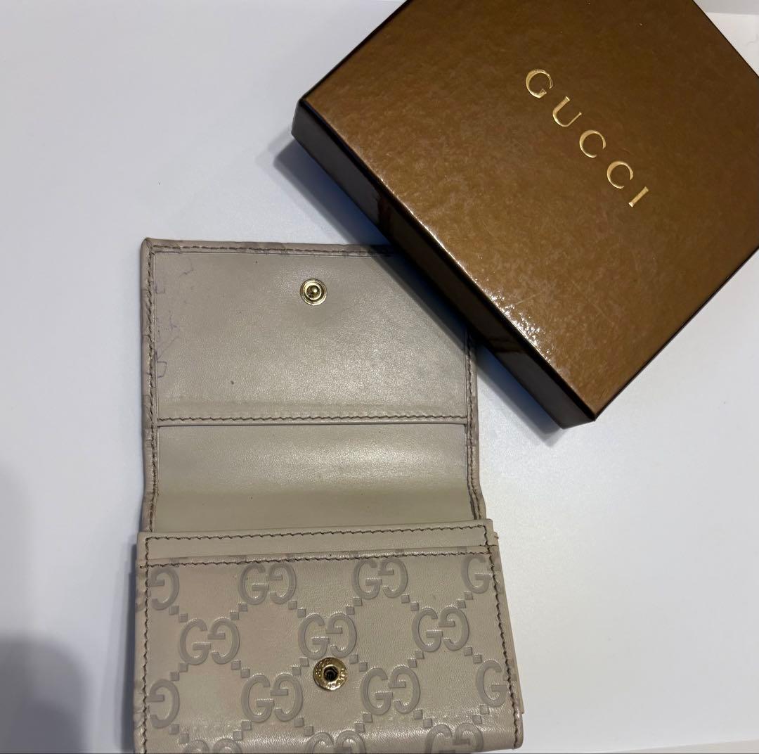GUCCI ⭐︎グッチ　ベージュレザー名刺入れ⭐︎カードケース