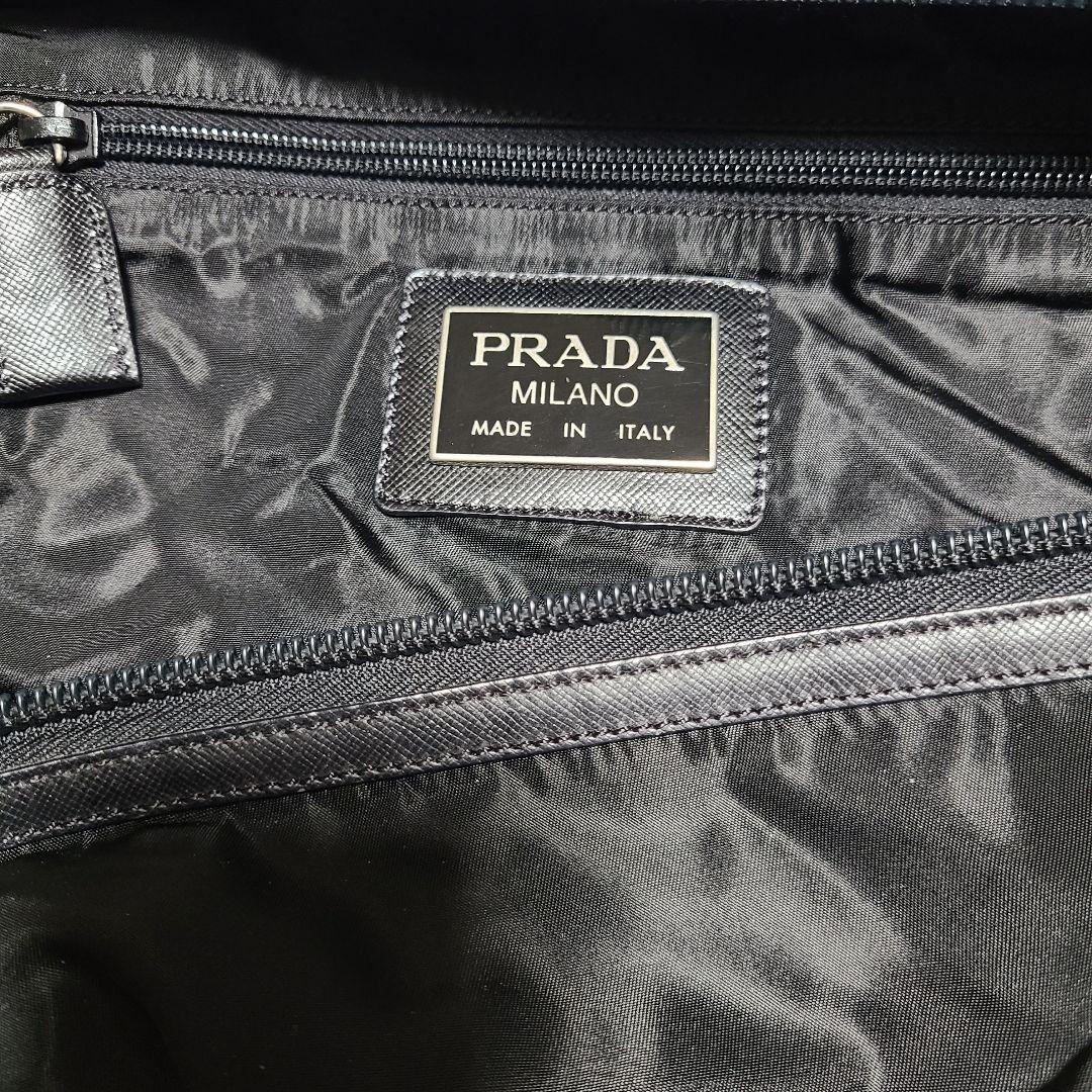 美品 PRADA プラダ ナイロン ボストンバッグ 黒 大容量 旅行 正規品