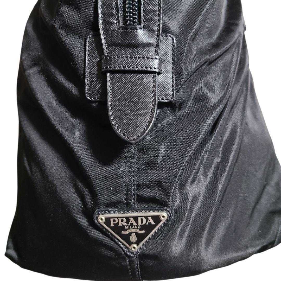 美品 PRADA プラダ ナイロン ボストンバッグ 黒 大容量 旅行 正規品