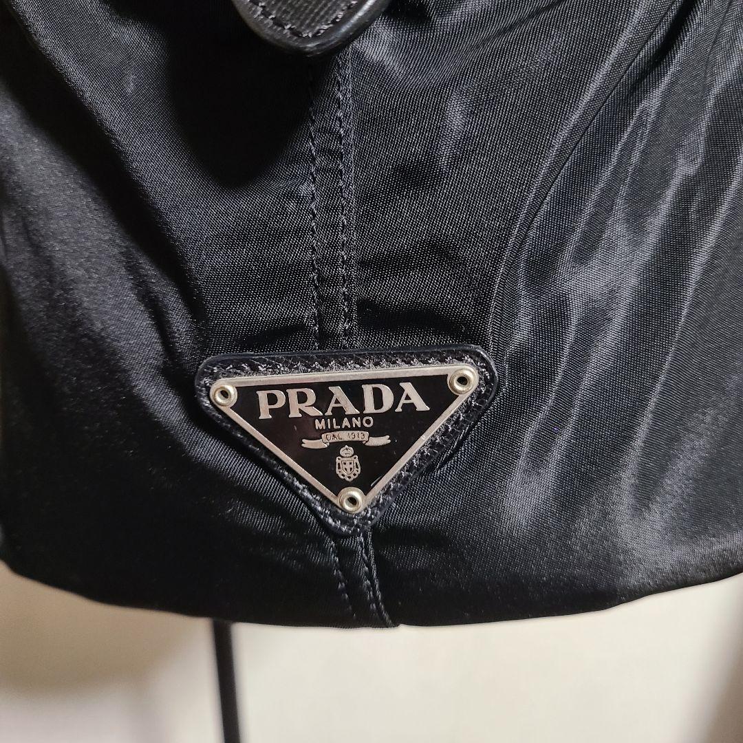 美品 PRADA プラダ ナイロン ボストンバッグ 黒 大容量 旅行 正規品