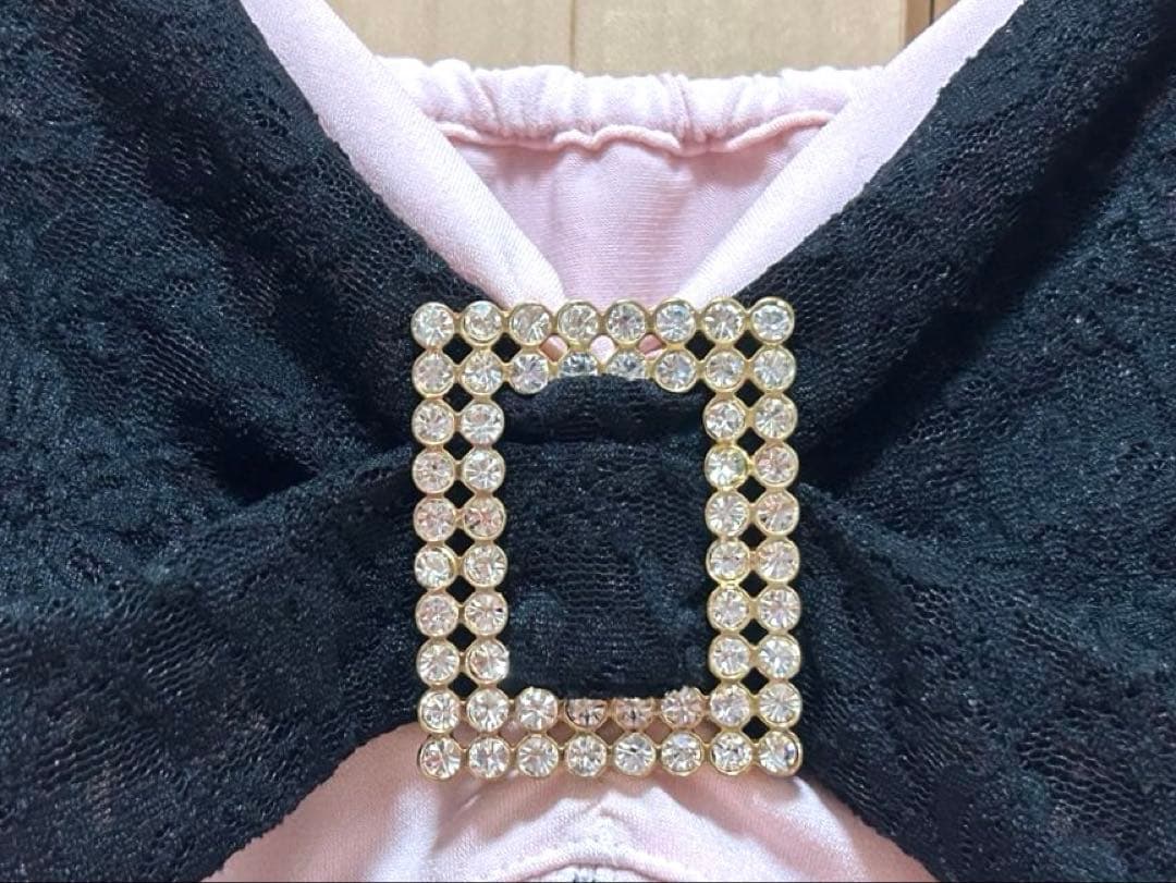 GOLDS♡ビジューバックル付き♡ラッフルフリルレース♡キャミトップス♡PINK