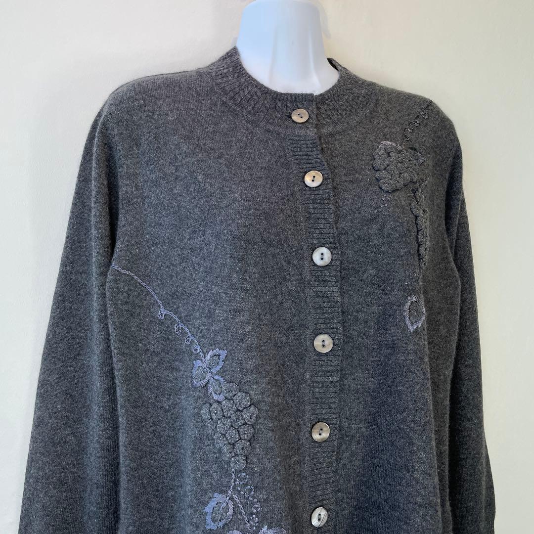 ８０８２【新品】婦人服　レディース　ミセス　カシミヤ100% ニットカーディガン