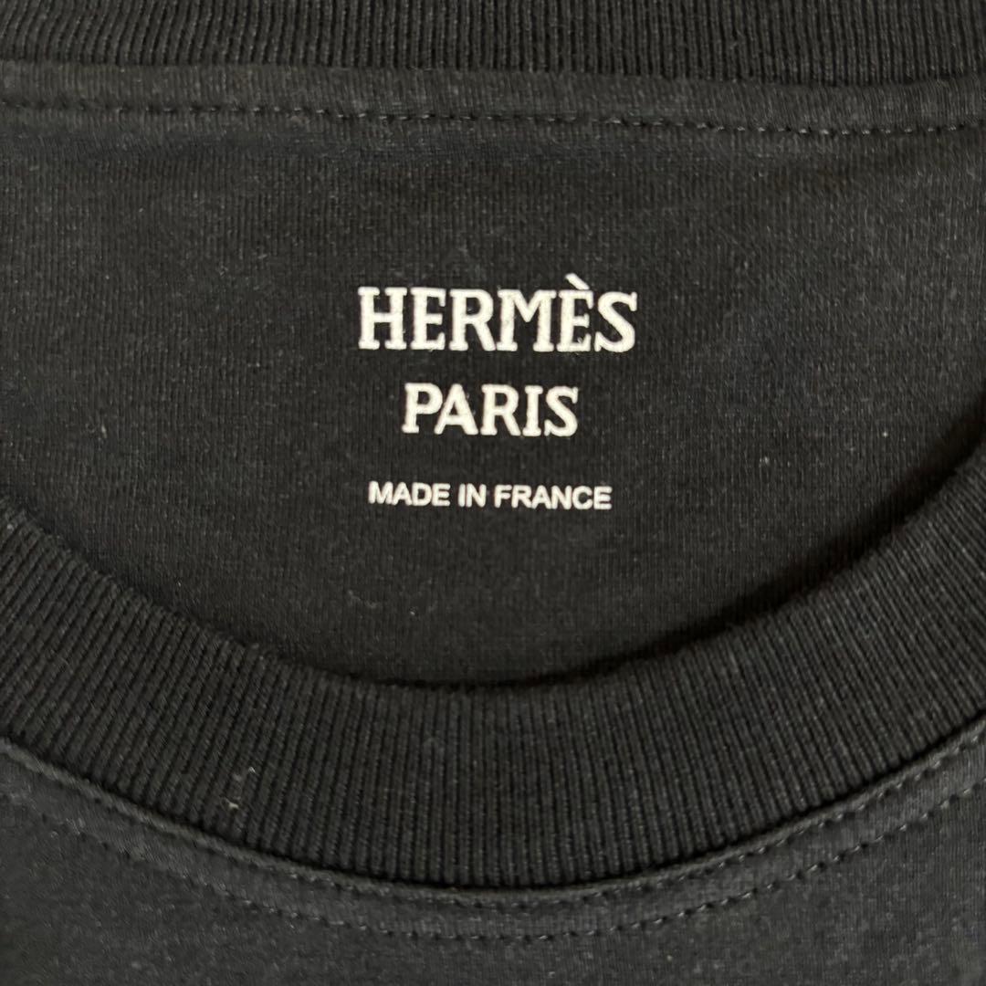 エルメス☆HERMES Hロゴ刺繍ポケット付　半袖 Tシャツワンピース　849