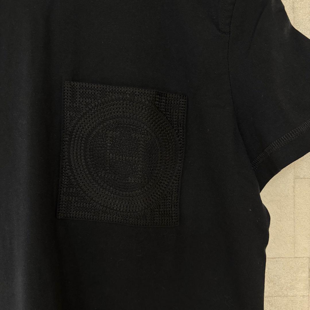 エルメス☆HERMES Hロゴ刺繍ポケット付　半袖 Tシャツワンピース　849