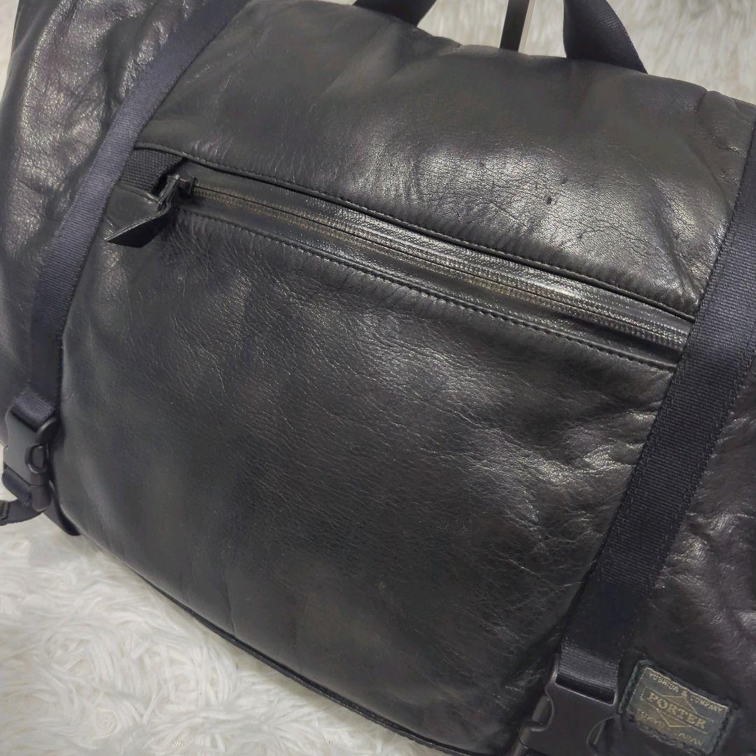 PORTER ALOOF メッセンジャーバッグ ソフトレザー 定価52800円