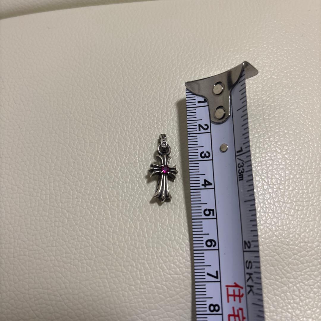 クロムハーツ ベビーファット シルバー ルビー パヴェ ネックレストップ