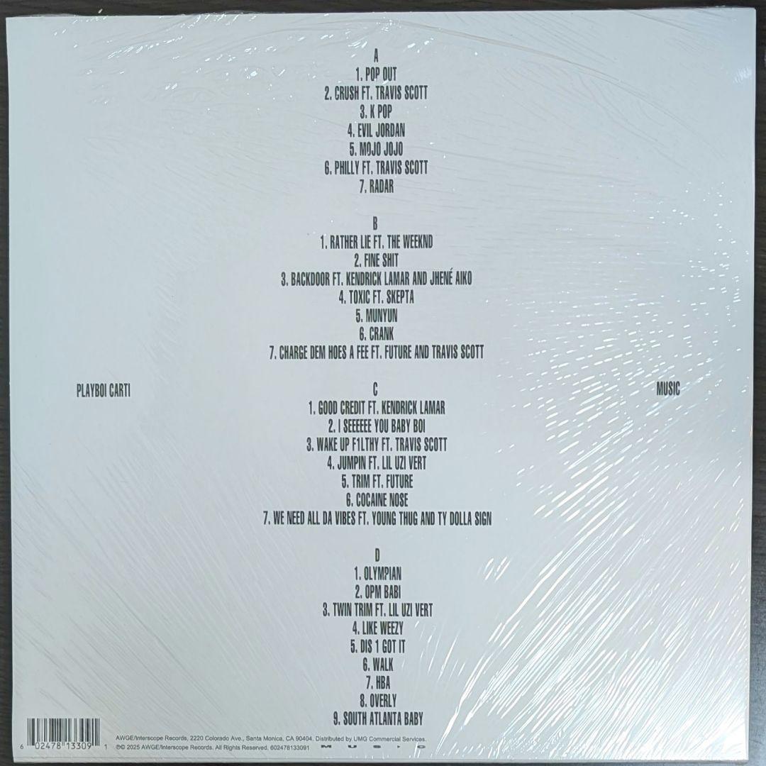 新品未開封 Playboi Carti I AM MUSIC LPレコード