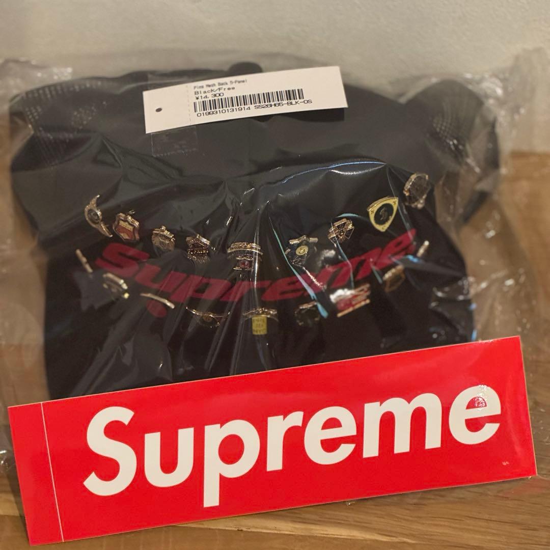 帽子 Supreme Pins Mesh Back 5-Panel Black