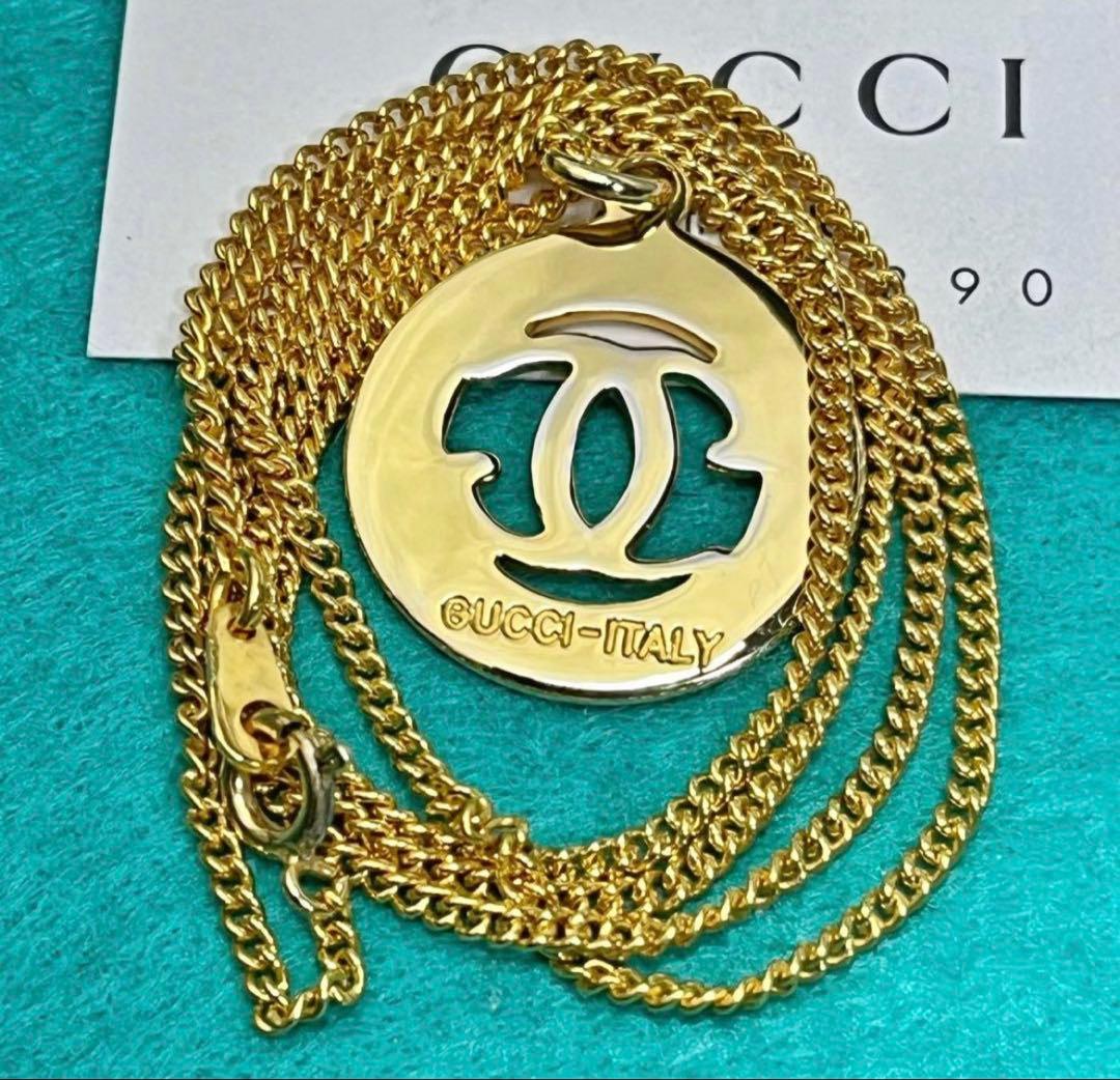極美品‼️ オールドGUCCI 真鍮ネックレス