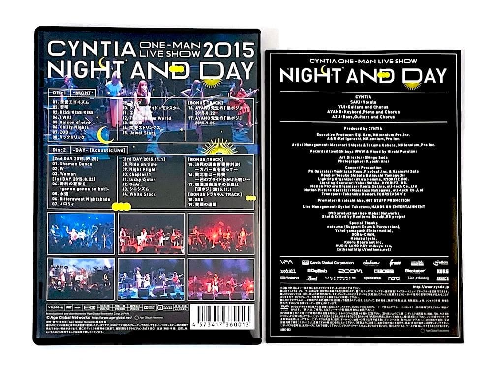 廃盤 2枚組 CYNTIA LIVE SHOW NIGHT AND DAY