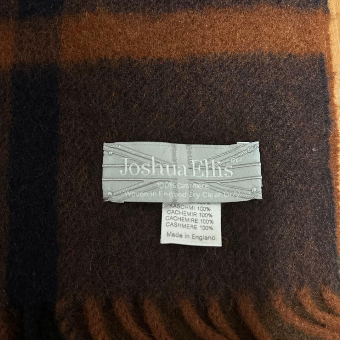 ★土日限定セール★Joshua Ellis カシミヤブラックウォッチ ストール