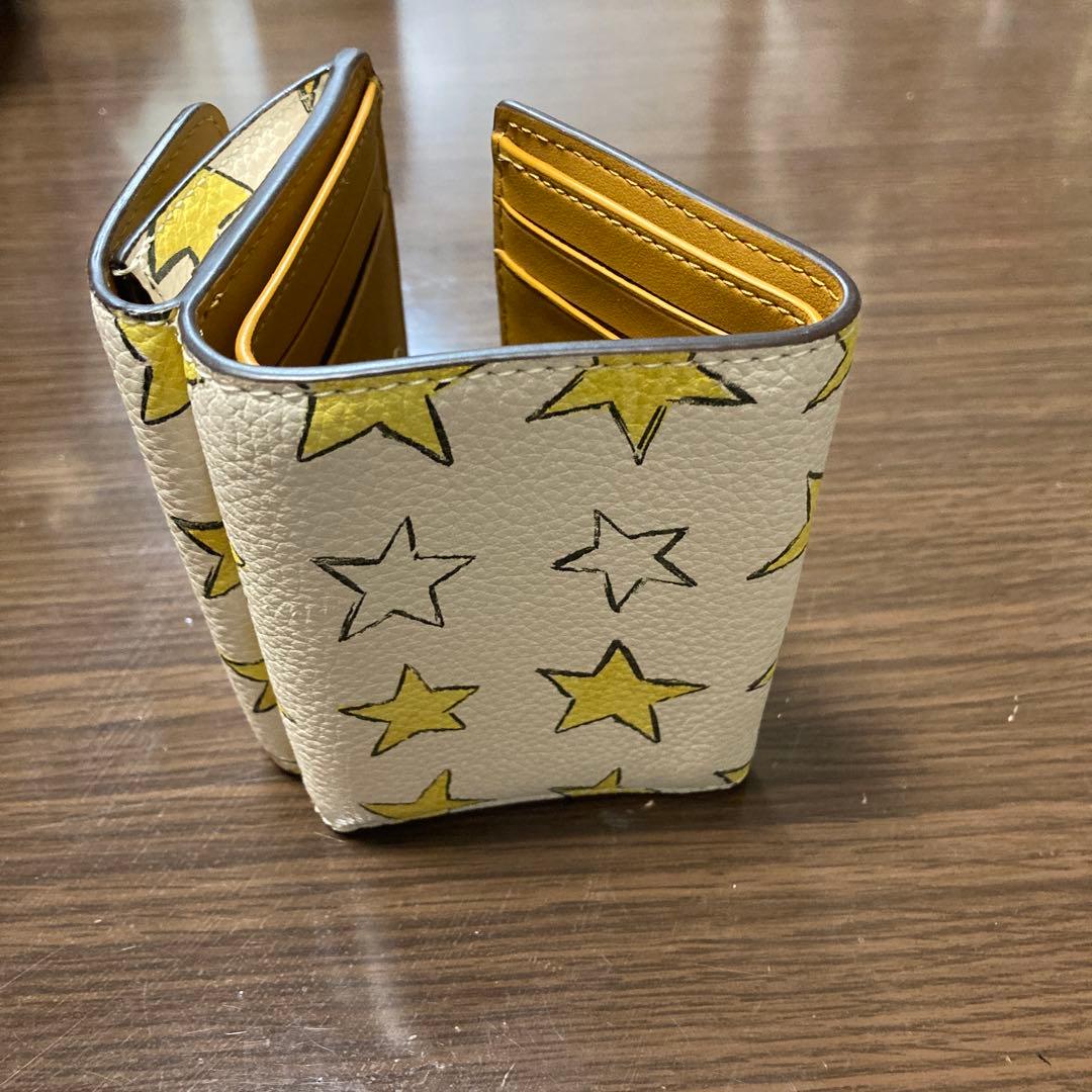 Coach コーチ　　星柄 三つ折り財布