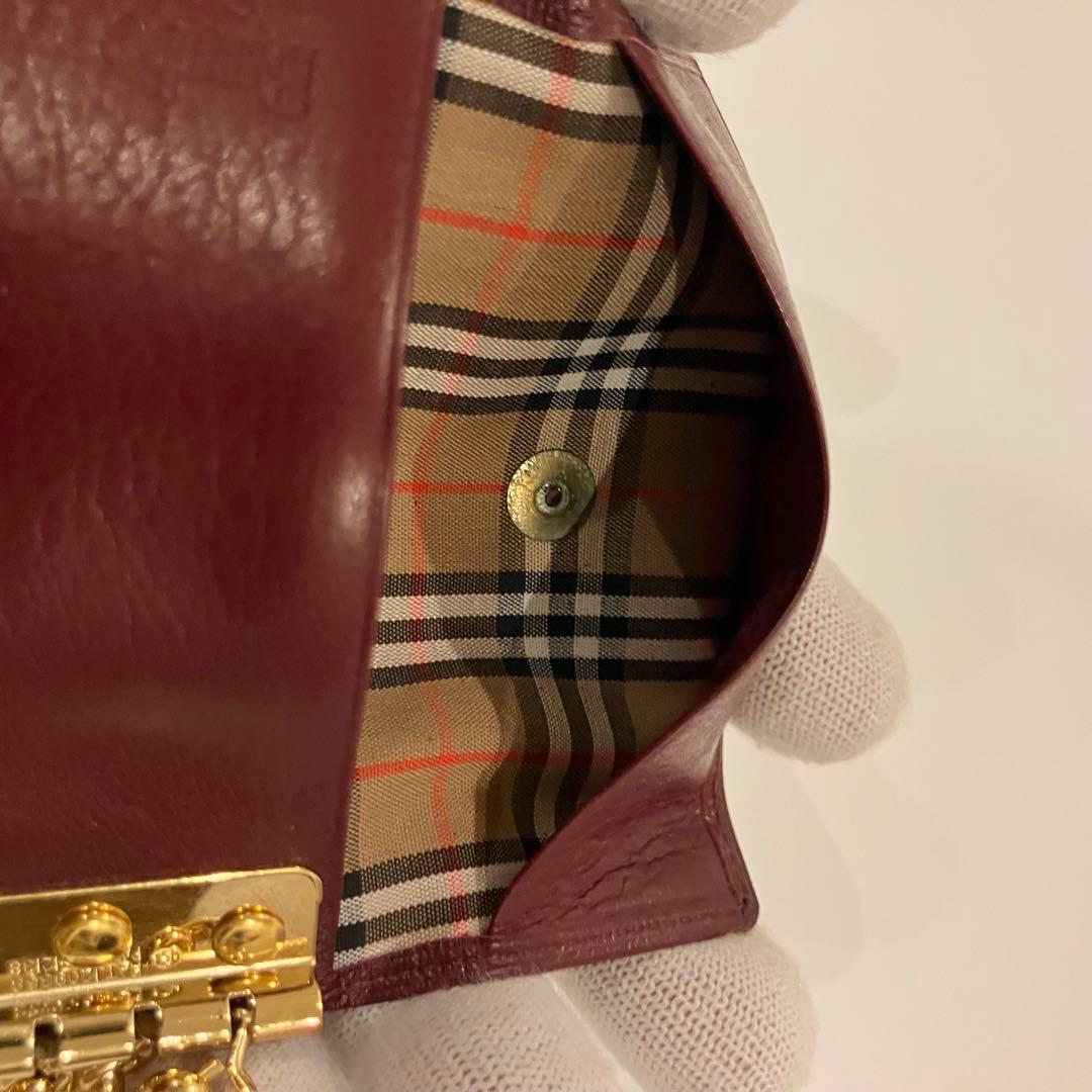 【未使用】Burberry バーバリー　バーガンディ　財布　キーケース　セット